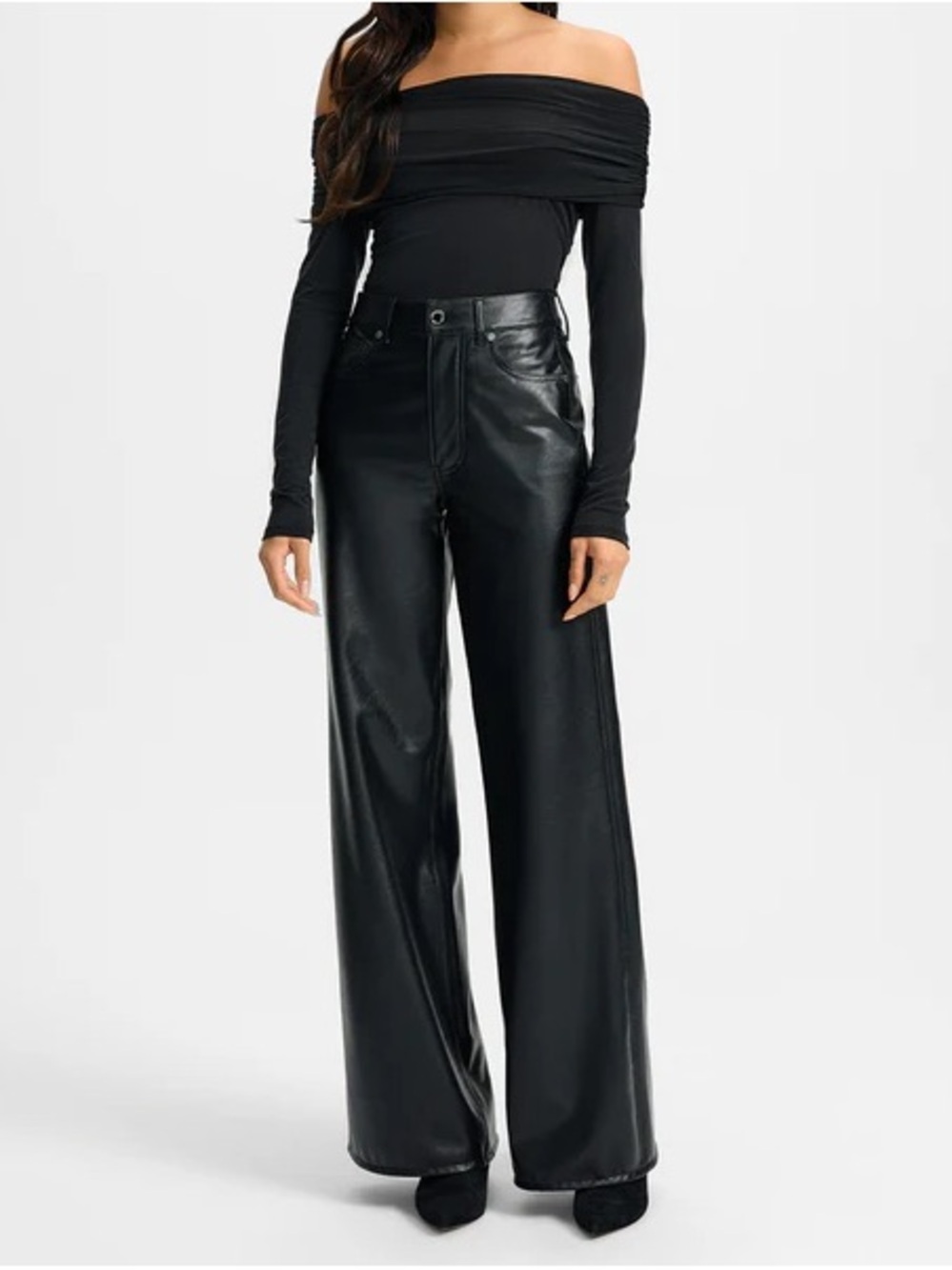 2021Avenement Faux Leather Pants